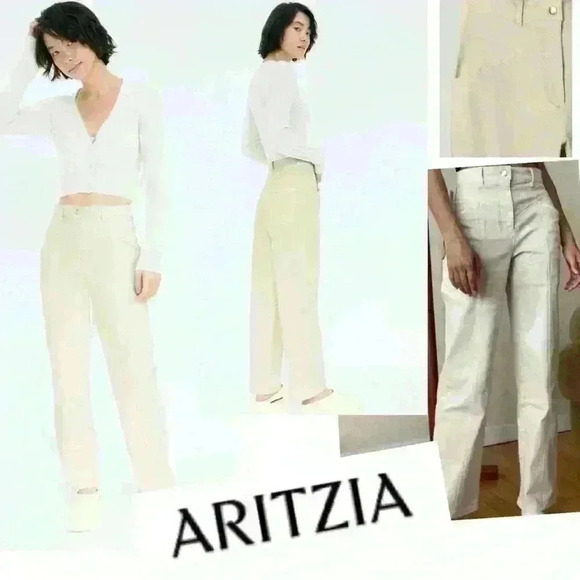 Aritzia Wilfred Archer Utility  Pant Birch Cotton Size 4 - Picture 1 of 7